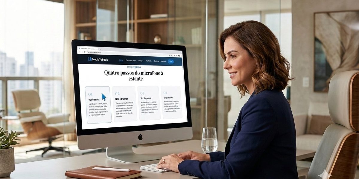 Você envia os arquivos de áudio e vídeo brutos